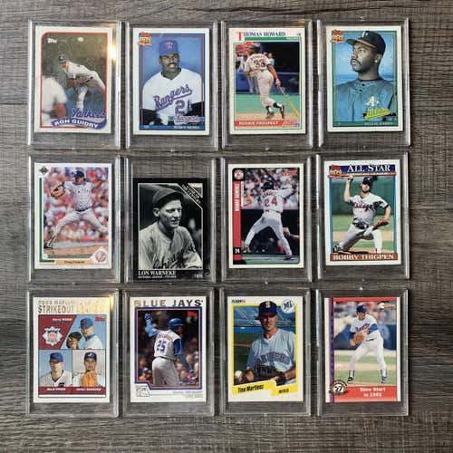 Topps/Upper Deck Potentially Rare Baseball Card Lot -Thigpen, Sierra, Guidry ect