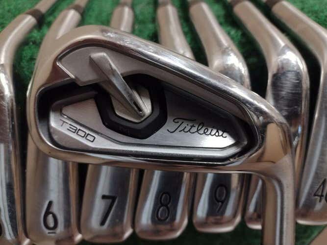 Titleist T300 Golf Iron Set 4-PW,48 Steel Shaft Stiff Flex AMT Red S300 Nice