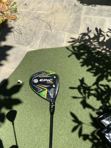 Used Men's Callaway Right Handed Epic Flash Fairway Wood Stiff Flex 3 Wood