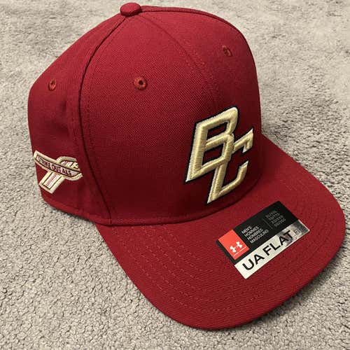 Boston College Baseball Authentic Pro Stock Game Cap Hat, Under Armour Flex XL