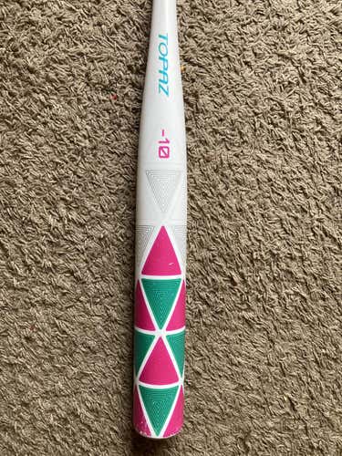 White Used Kid Pitch (9YO-13YO) Easton Alloy topaz Bat (-10) 21 oz 31"