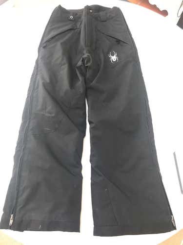 Black Youth Size 12 Spyder Ski Pants Full Zip