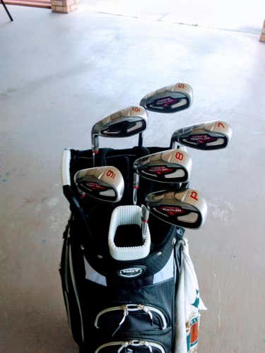 Used Cobra Baffler Iron set 5-PW Steel/Reg flex left hand