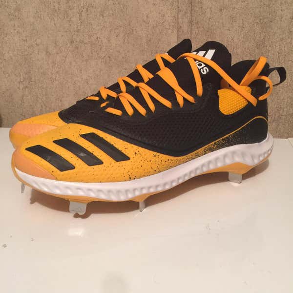 Adidas Icon V Bounce Baseball Black/Yellow Mens Size 13  display picture 3
