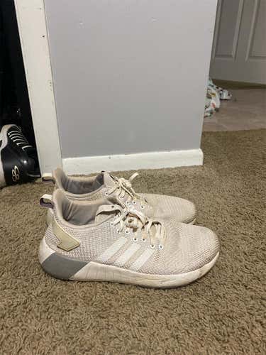 White Men's Size 11.5 (Women's 12.5) Adidas Shoes