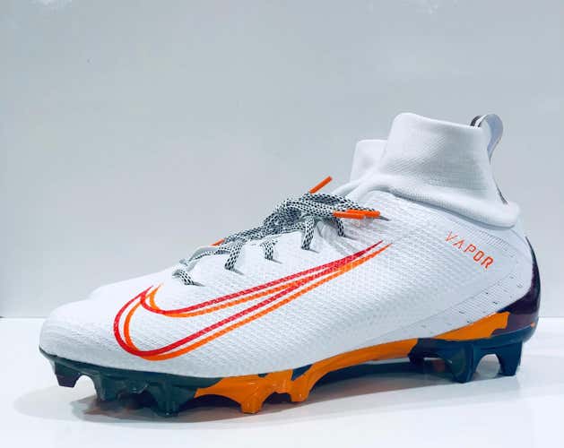 Nike Vapor Untouchable Pro 3 Football Cleats White Camo Orange Size 12 AV5359-100