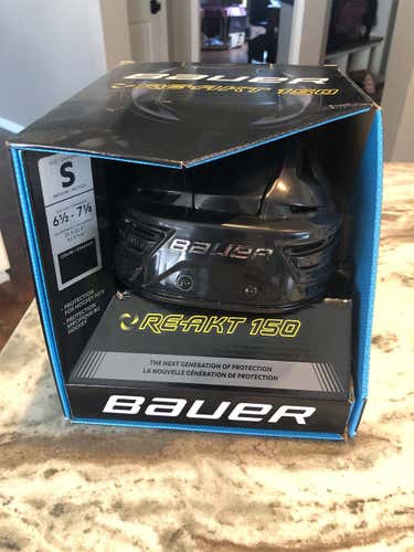 Black Used Small Bauer Re-Akt 150  Helmet