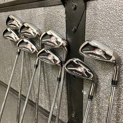 MINT Taylormade BURNER Iron Set 4-PW+AW • Tour Multi Compound Grips • Superfast 85 Stiff Shaft • RH