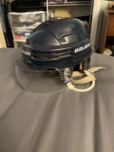 Blue Used Medium Bauer 4500  Helmet
