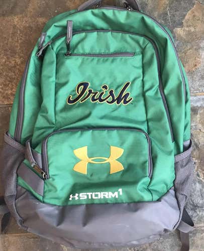 Notre Dame Lacrosse Official Issued Under Armour Backpack