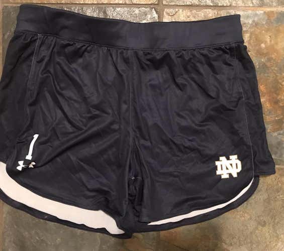 Notre Dame Lacrosse Team Issued Gear Under Armour athletic running shorts