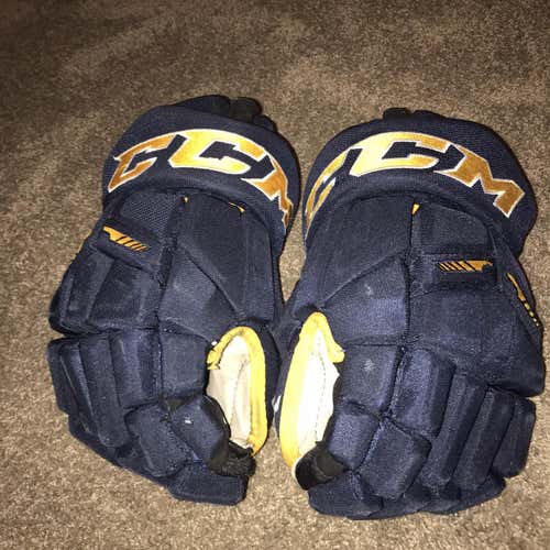 Navy And Gold Senior CCM Tacks 65C 15" Pro Stock Gloves