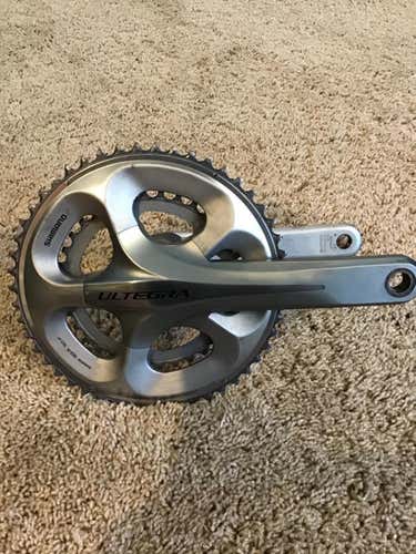 Used Shimano Ultegra FC-6750 Compact Crankset 172.5mm 50/34 chainrings