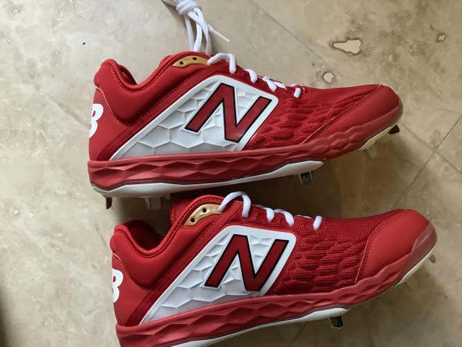 Red New Adult Men's Size 11 (Women's 12) Metal New Balance Low Cut