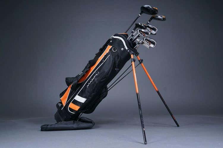 MAXFLI VARSITY GOLF SET W/ REGULAR SHAFTS & BAG LEFT HANDED,KIDS 61"-65” TALL