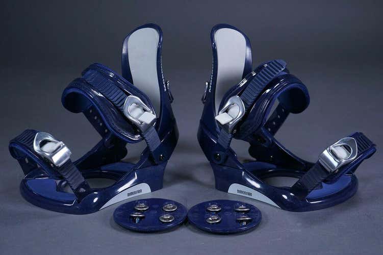 MORROW DIMENSION SNOWBOARD BINDINGS, MEDIUM W/ DISCS & HARDWARE!