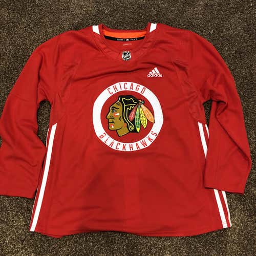 Chicago Blackhawks Red Adult Size 54 Adidas Jersey Retail Authentic