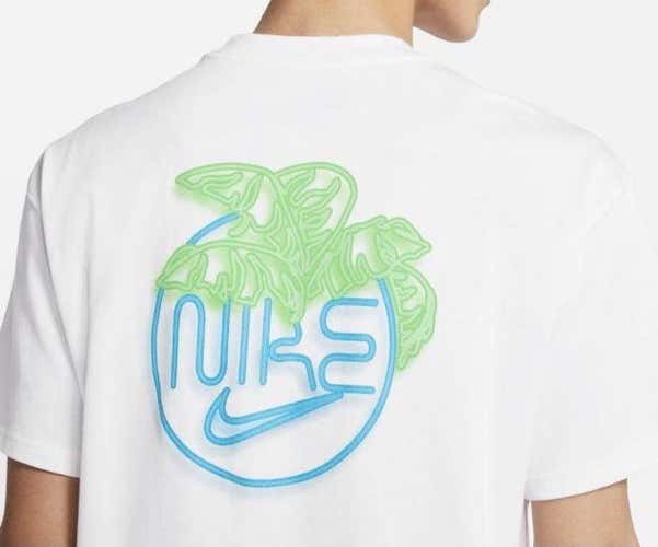 NIKE Men's Dri-FIT "Freak" Size Large New White Double Sided Graphic Short Sleeve T Shirt