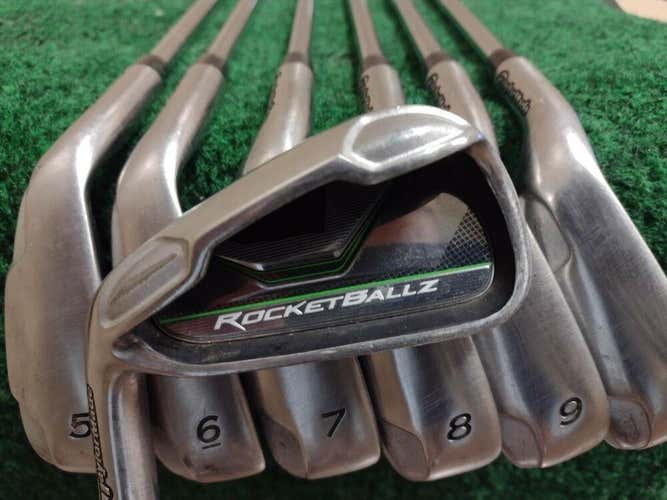 Taylormade Rocketballz Golf Iron Set 4-PW Steel Shaft Stiff Flex Left Handed