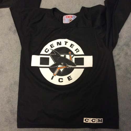Black Men's New Adult Medium CCM Jersey San Jose Sharks.