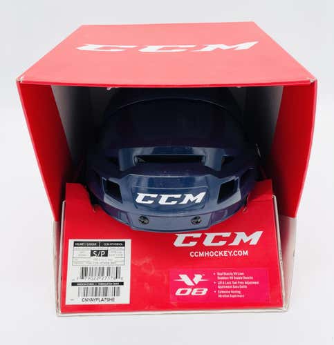 New CCM V08 NHL Pro Stock Hockey Helmet S-Buffalo Sabres-Navy