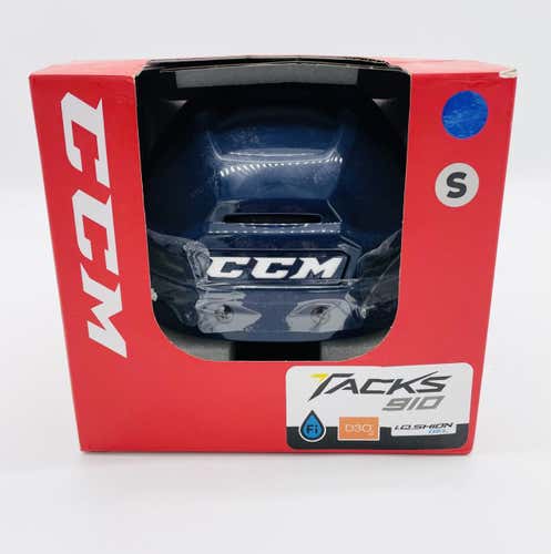 New CCM Tack 910 NHL Pro Stock Hockey Helmet S-Buffalo Sabres-Navy