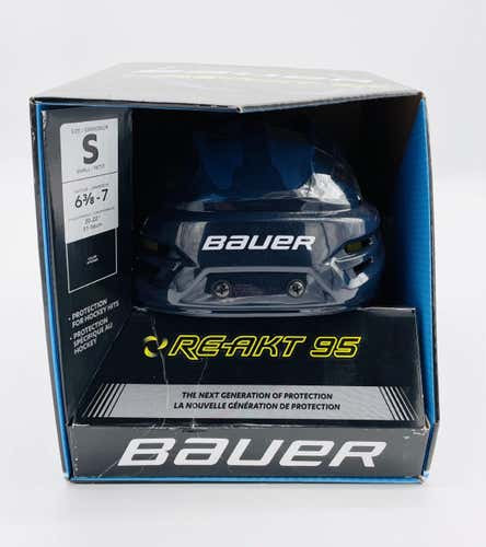 New Bauer Re-Akt 95 NHL Pro Stock Hockey Helmet-S-Buffalo Sabres-Navy