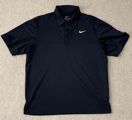 Nike Dri Fit Black Adult Medium Golf Polo