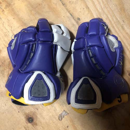 Purple Used Player's Maverik Rome RX3 13" Lacrosse Gloves