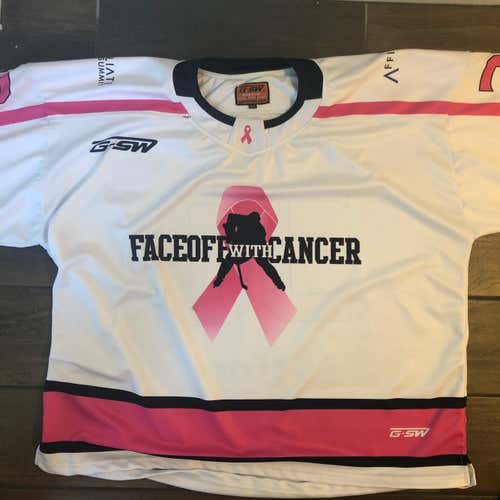 Face-off With Cancer Goalie Cut Jersey