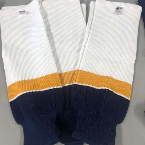 3 pairs of White Senior Large 24” Socks