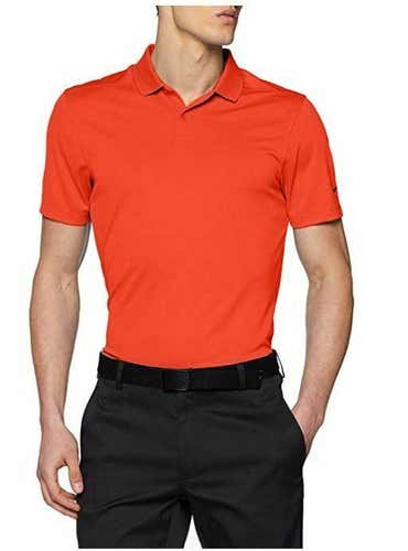 Nike Men's Dri-Fit Victory Solid Polo Golf Shirt Top Orange Large L NWT #72829