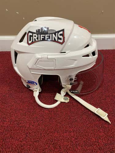 Grand Rapids Griffins CCM V08 Pro Stock Helmet Size Medium Item#GRGH18