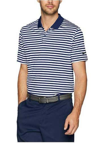 Nike Men's Dry Victory Stripe Polo Golf Shirt Navy/White XX-Large XXL NWT #72836