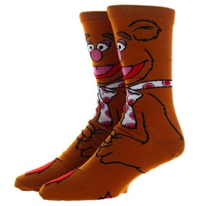 Fozzie Bear The Muppets Disney Bioworld Crew Socks Men's/Women's 8-12 Adult