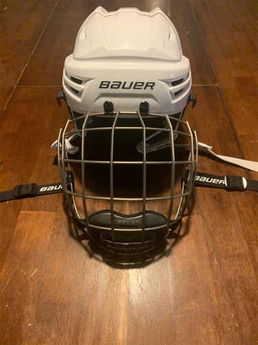 White Used Small Bauer IMS 9.0 Helmet