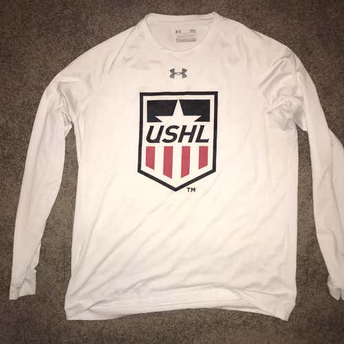 USHL COMBINE White Long Sleeve Size Medium