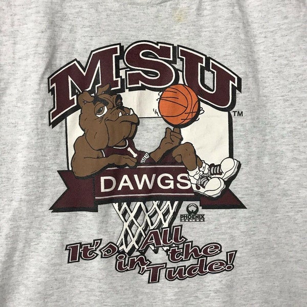 Vintage 80s 90s MSU Mississippi State Bulldogs Kids 10-12 Graphic