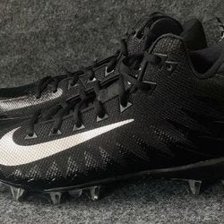 Nike Alpha Menace Pro Mid Football Cleats Black Silver 871451-003  Size 13