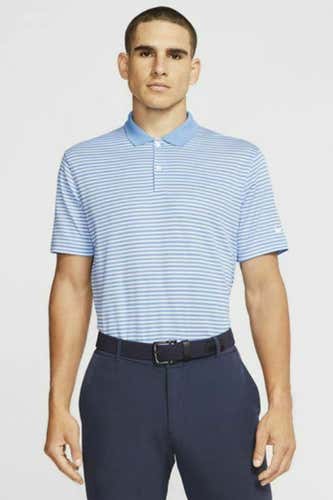 Nike Men's Dry Victory Stripe Polo Golf Shirt Light Blue XX-Large XXL New #72851