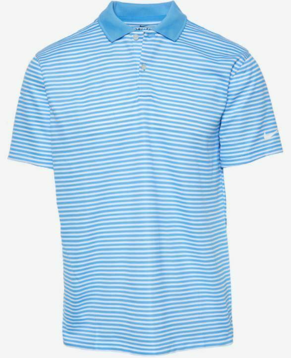 nike golf shirt with stripe down the back