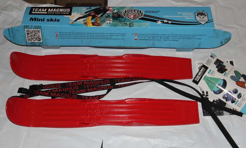 NEW  kids skis TEAM MAGNUS Snow skis for Kids red