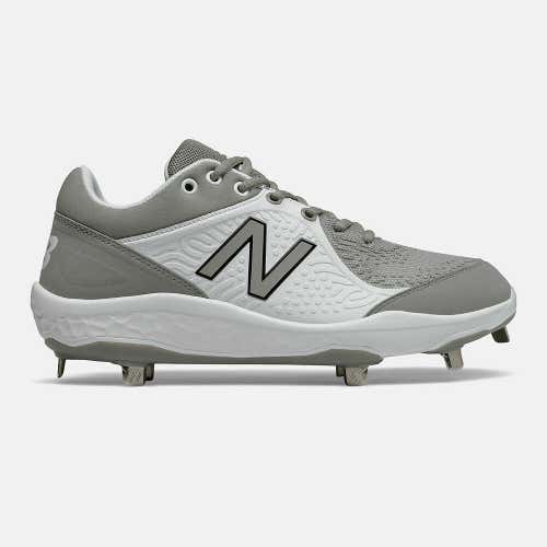 New Balance L3000v5 Grey Mens Baseball Metal Cleats L3000TG5 - Size 11.5