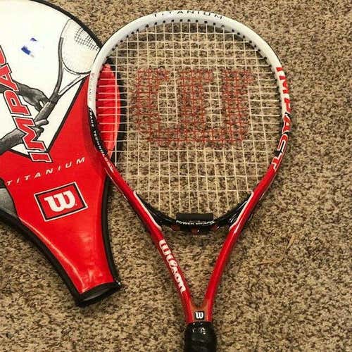Wilson Impact Titanium Tennis Racquet 4 1/4 Power Bridge - Volcanic Frame