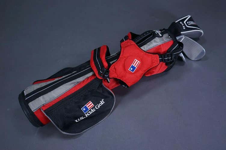 USKG GOLF WT-30 JUNIOR GOLF SET W/ 39” JUNIOR SHAFTS RED, KIDS 37-41” TALL