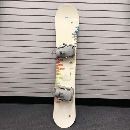 Used Mly Tempest 152 Cm Snowboard Mens Combo