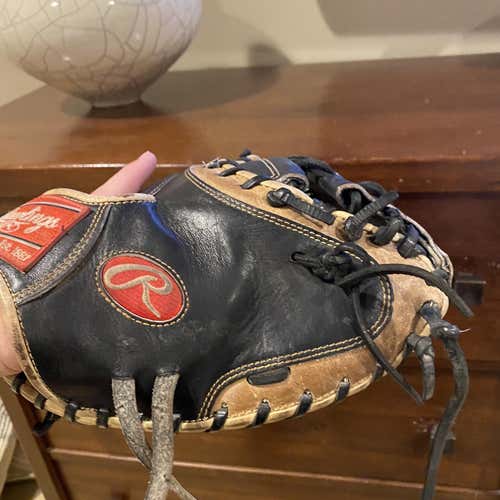 Black High School/College Catcher's Heart of the Hide 33" Baseball Glove