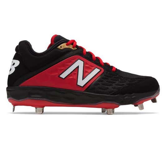 New Balance 3000v4 Black/red Metal Cleats size 9