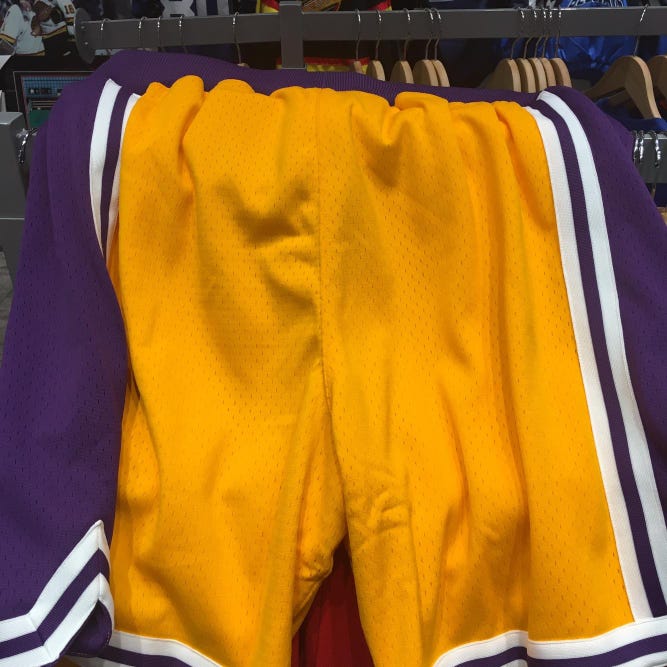 Kobe Bryant’s Rookie Year Authentic Lakers Shorts XXL