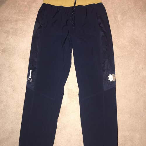 Notre Dame Lacrosse Official Team Issued Under Armour Sweatpants